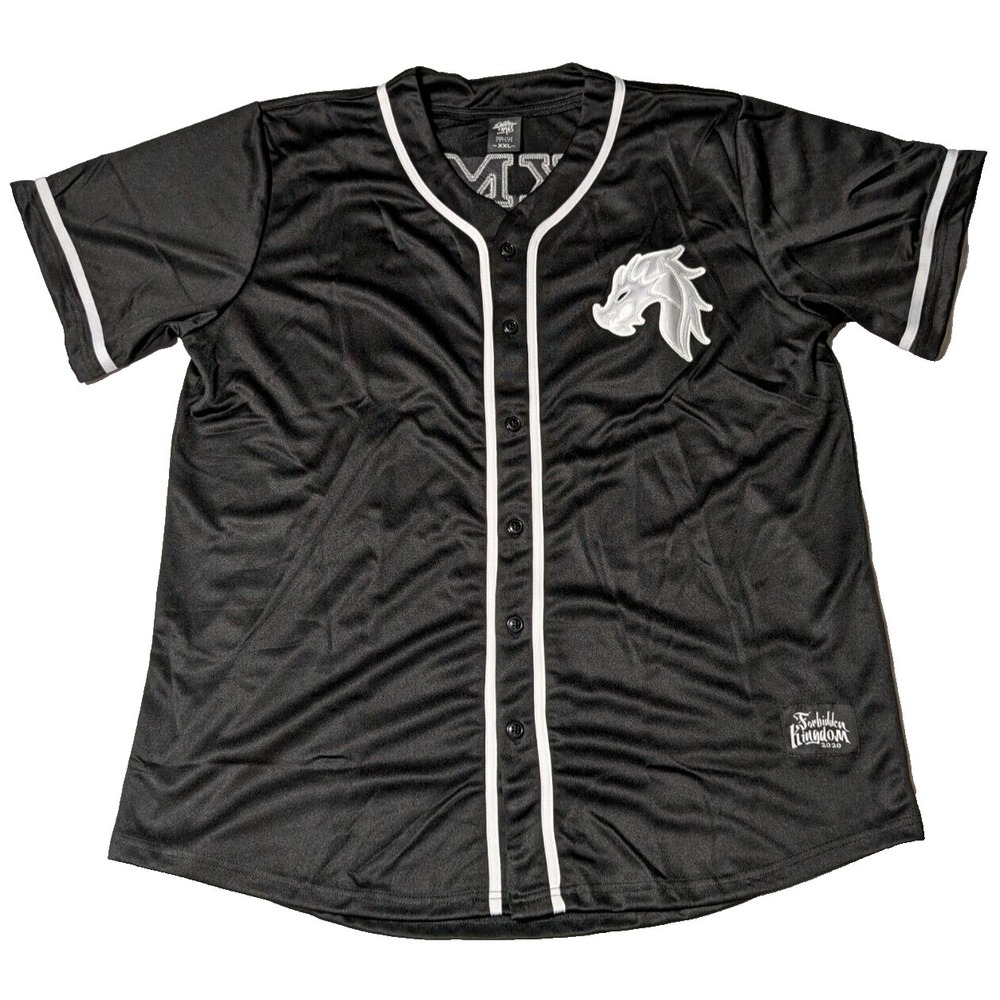 FORBIDDEN KINGDOM MUSIC FESTIVAL 2020 Men 2XL Black ELECTRIC FAMILY Jersey EUC